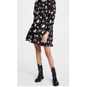 Joie Black and Pink Floral Dress